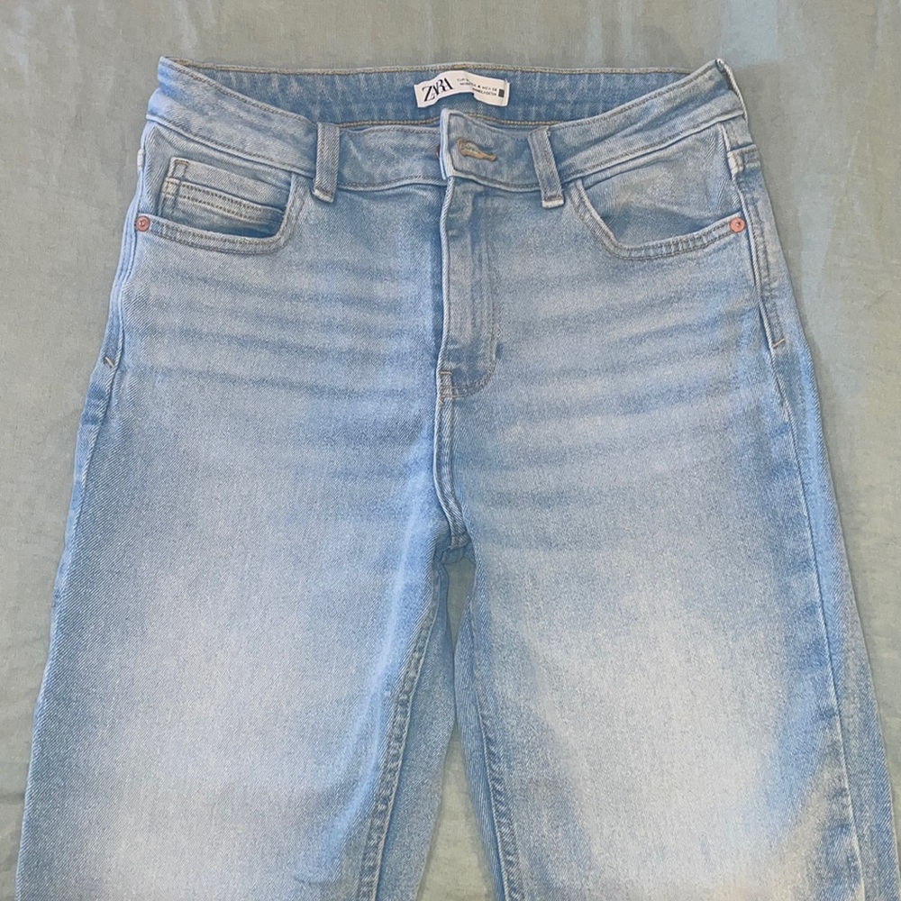 Zara crop flare jeans